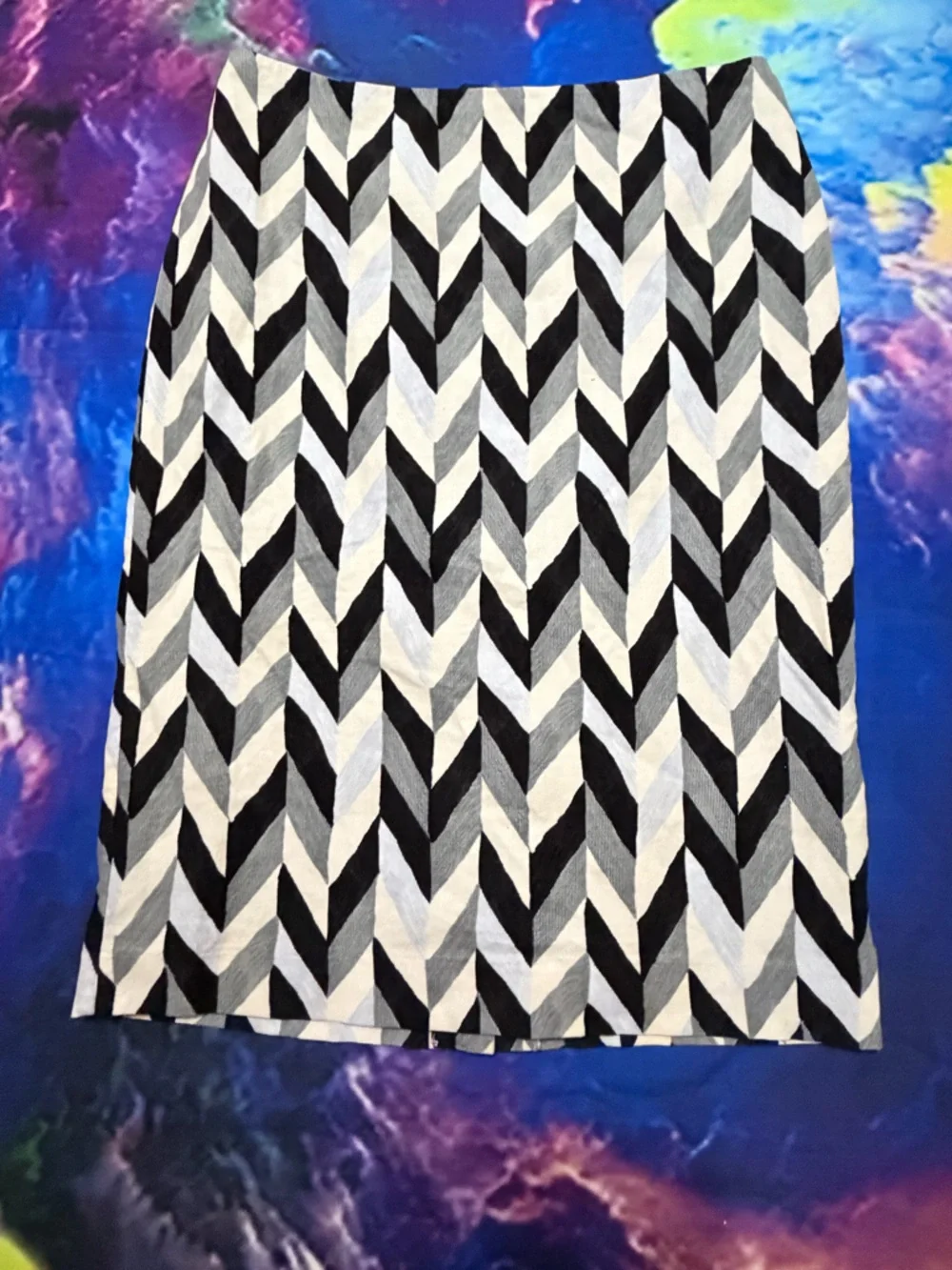 Isaac Mizrahi Black, Gray & White Chevron Curtain Panel